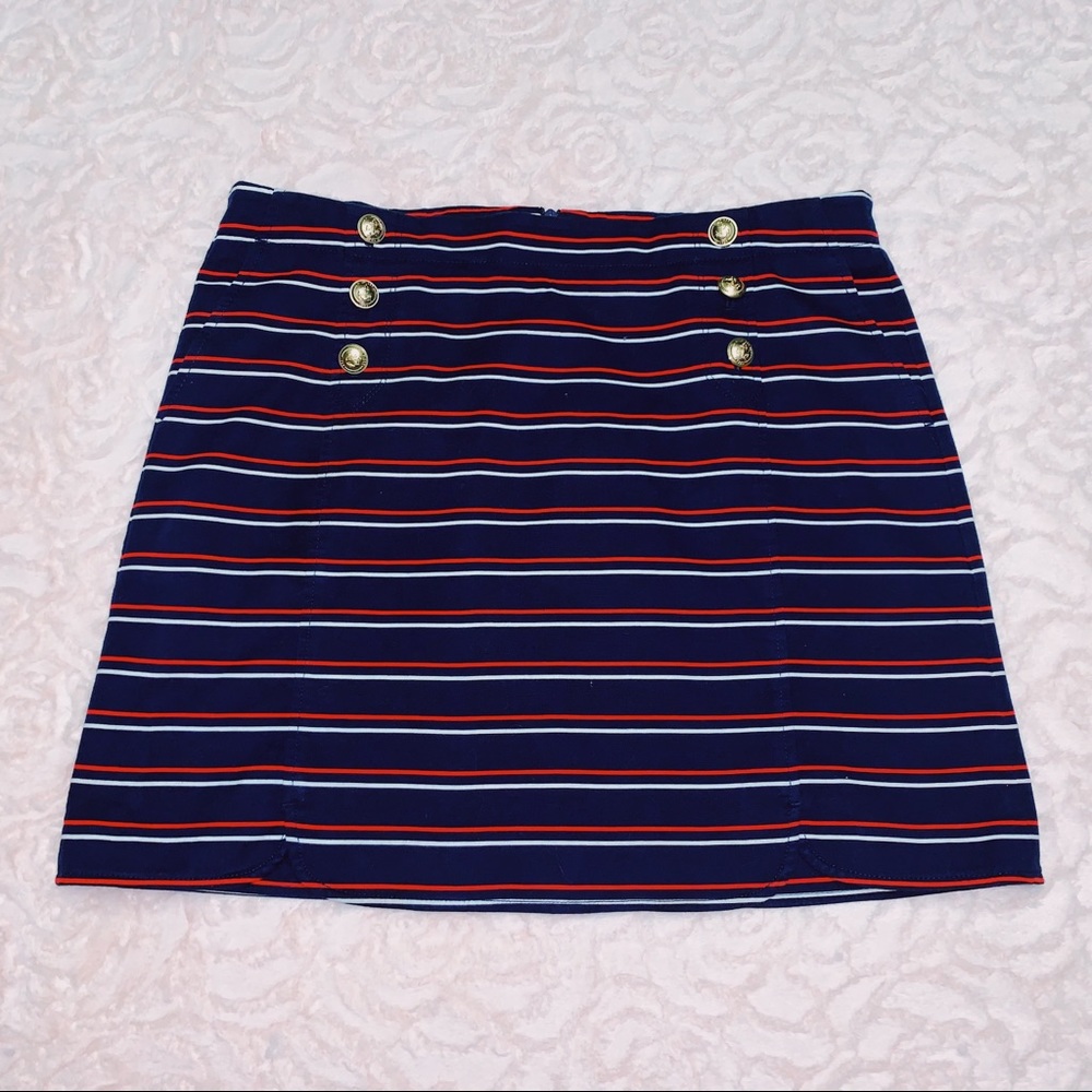 TOMMY HILFIGER NAVY BLUE WHITE RED SIZE 16 SKIRT